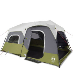 Tente de camping avec lumière LED vert 441x288x217 cm