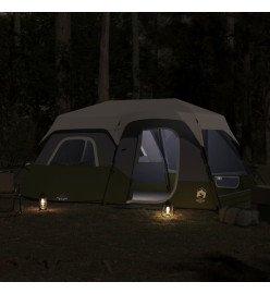 Tente de camping avec lumière LED vert 441x288x217 cm