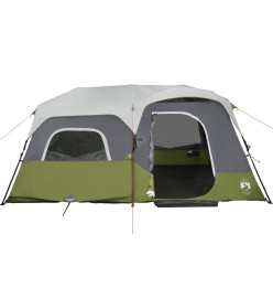 Tente de camping avec lumière LED vert 441x288x217 cm