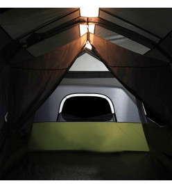 Tente de camping avec lumière LED vert 441x288x217 cm