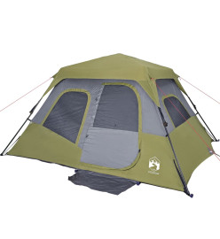 Tente de camping 6 personnes vert 344x282x192 cm