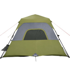 Tente de camping 6 personnes vert 344x282x192 cm