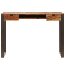 Bureau 110x55x78 cm Bois solide de Sesham Acier