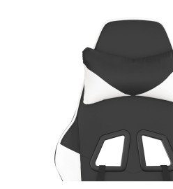 Chaise de jeu Noir et blanc Similicuir