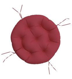 Coussin rond rouge bordeaux Ø 60 x11 cm tissu oxford