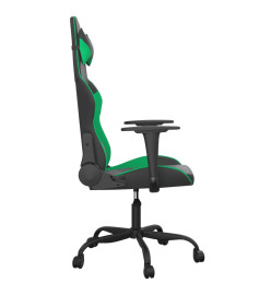 Chaise de jeu de massage Noir et vert Similicuir