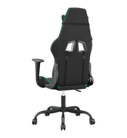 Chaise de jeu de massage Noir et vert Similicuir