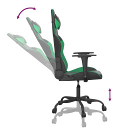 Chaise de jeu de massage Noir et vert Similicuir