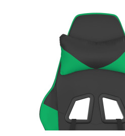 Chaise de jeu de massage Noir et vert Similicuir