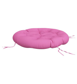 Coussin rond rose Ø 100 x11 cm tissu oxford