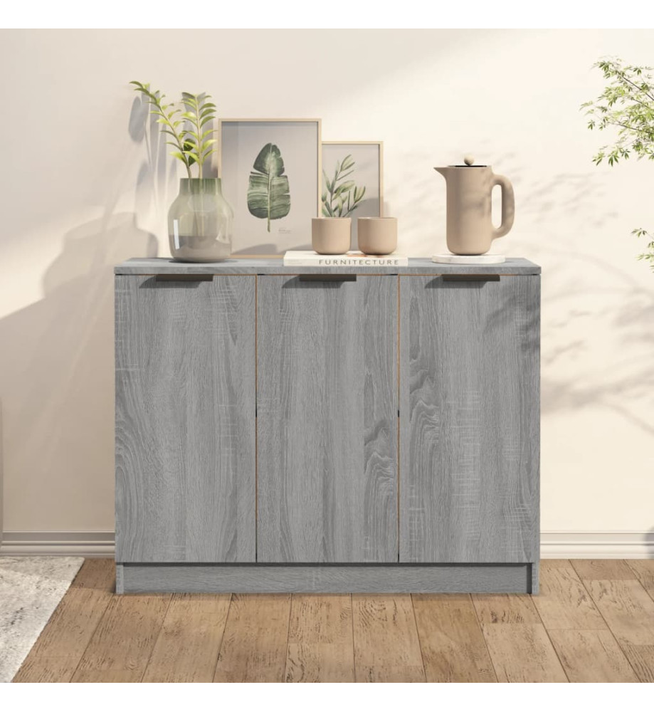 Buffet Sonoma gris 90,5x30x70 cm Bois d'ingénierie