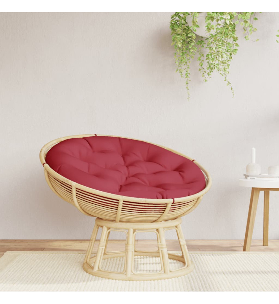 Coussin rond rouge bordeaux Ø 100 x11 cm tissu oxford Coussin rond rouge bordeaux Ø 100 x11 cm tissu oxford