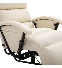 Fauteuil inclinable TV Crème Similicuir