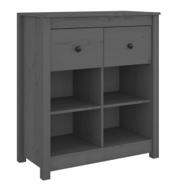 Buffet Gris 70x35x80 cm Bois massif de pin