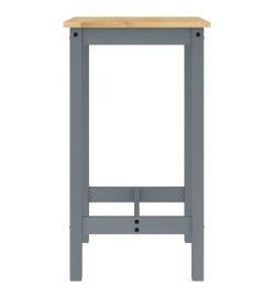 Ensemble de bar 3 pcs Gris Bois de pin massif