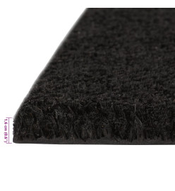 Tapis de porte noir 40x60 cm fibre de coco touffeté