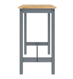 Ensemble de bar 3 pcs Gris Bois de pin massif