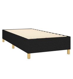 Lit à sommier tapissier avec matelas Noir 100x200 cm Tissu