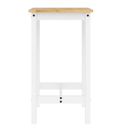 Ensemble de bar 3 pcs Blanc Bois de pin massif