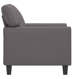 Fauteuil Gris 60 cm Similicuir