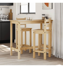 Ensemble de bar 3 pcs Bois de pin massif