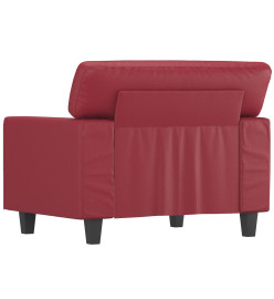 Fauteuil Rouge bordeaux 60 cm Similicuir