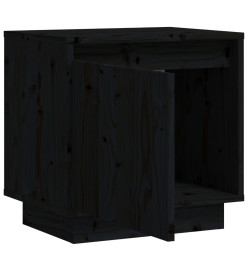 Table de chevet Noir 40x30x40 cm Bois de pin solide