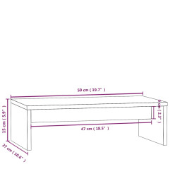 Support de moniteur Marron miel 50x27x15 cm Bois de pin solide