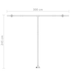 Auvent manuel rétractable avec LED 300x250 cm Anthracite