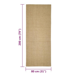 Tapis Sisal naturel 80x200 cm