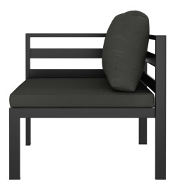 Salon de jardin 5 pcs avec coussins Aluminium Anthracite