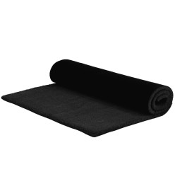 Tapis de porte noir 100x200 cm fibre de coco touffeté