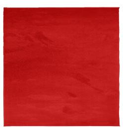 Tapis OVIEDO à poils courts rouge 240x240 cm