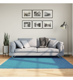 Tapis OVIEDO à poils courts turquoise 160x160 cm