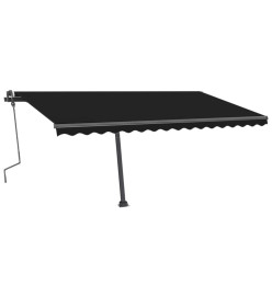 Auvent manuel rétractable avec LED 400x300 cm Anthracite