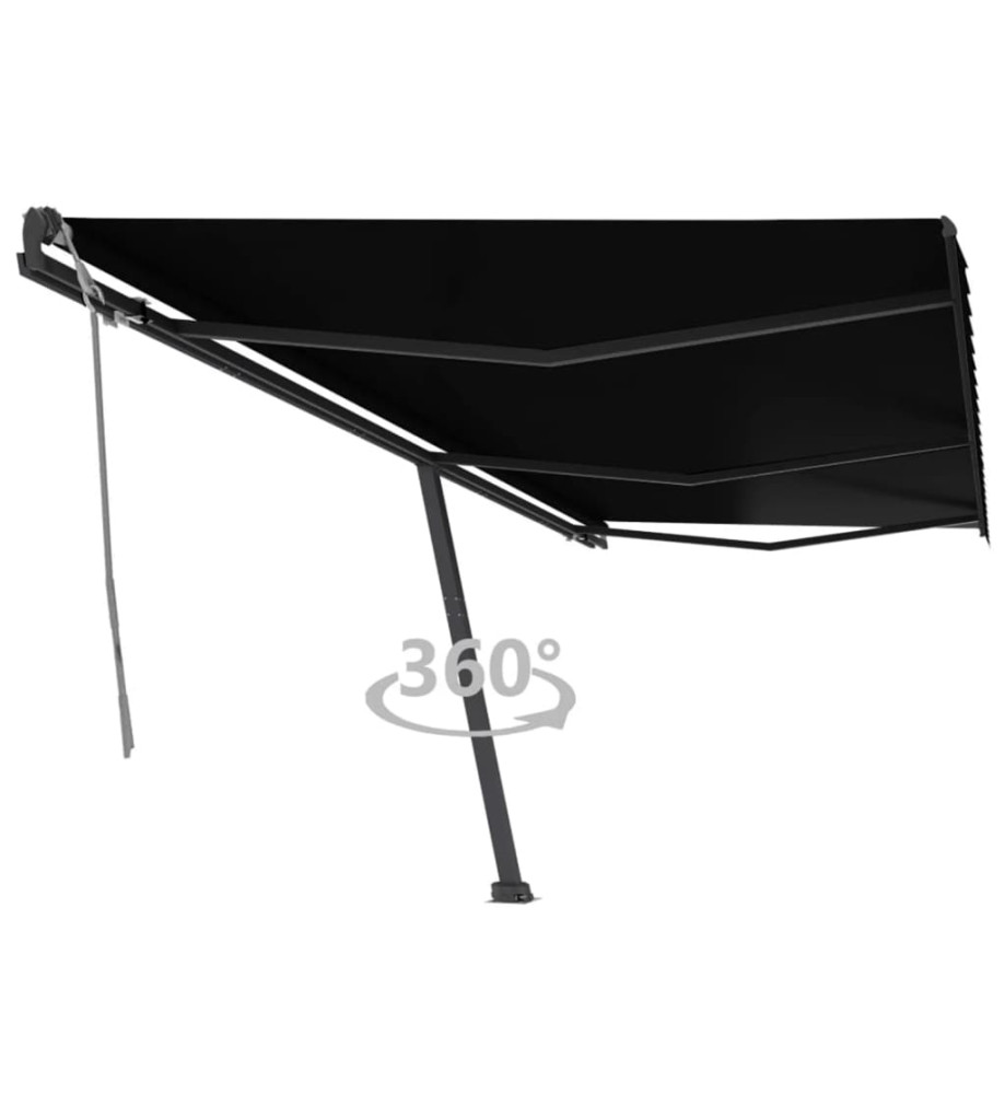 Auvent manuel rétractable sur pied 600x300 cm Anthracite Auvent manuel rétractable sur pied 600x300 cm Anthracite