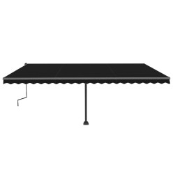 Auvent manuel rétractable avec LED 500x300 cm Anthracite