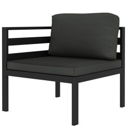 Salon de jardin 10 pcs avec coussins Aluminium Anthracite