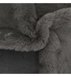 Tapis 65 x 95 cm Fausse fourrure de lapin Gris foncé