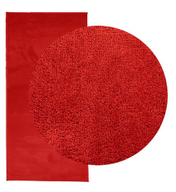 Tapis OVIEDO à poils courts rouge 100x200 cm