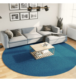 Tapis OVIEDO à poils courts turquoise Ø 280 cm