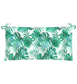 Coussin de banc de jardin motif de feuilles 110x50x7 cm