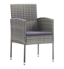 Ensemble à manger de jardin et coussins 5 pcs Anthracite