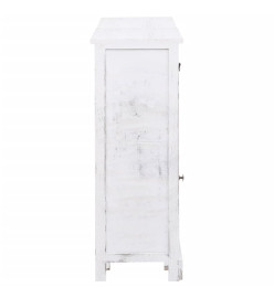 Buffet avec 10 tiroirs Blanc 113 x 30 x 79 cm Bois