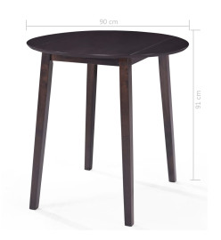 Jeu de table et chaise 5 pcs Bois massif Marron foncé