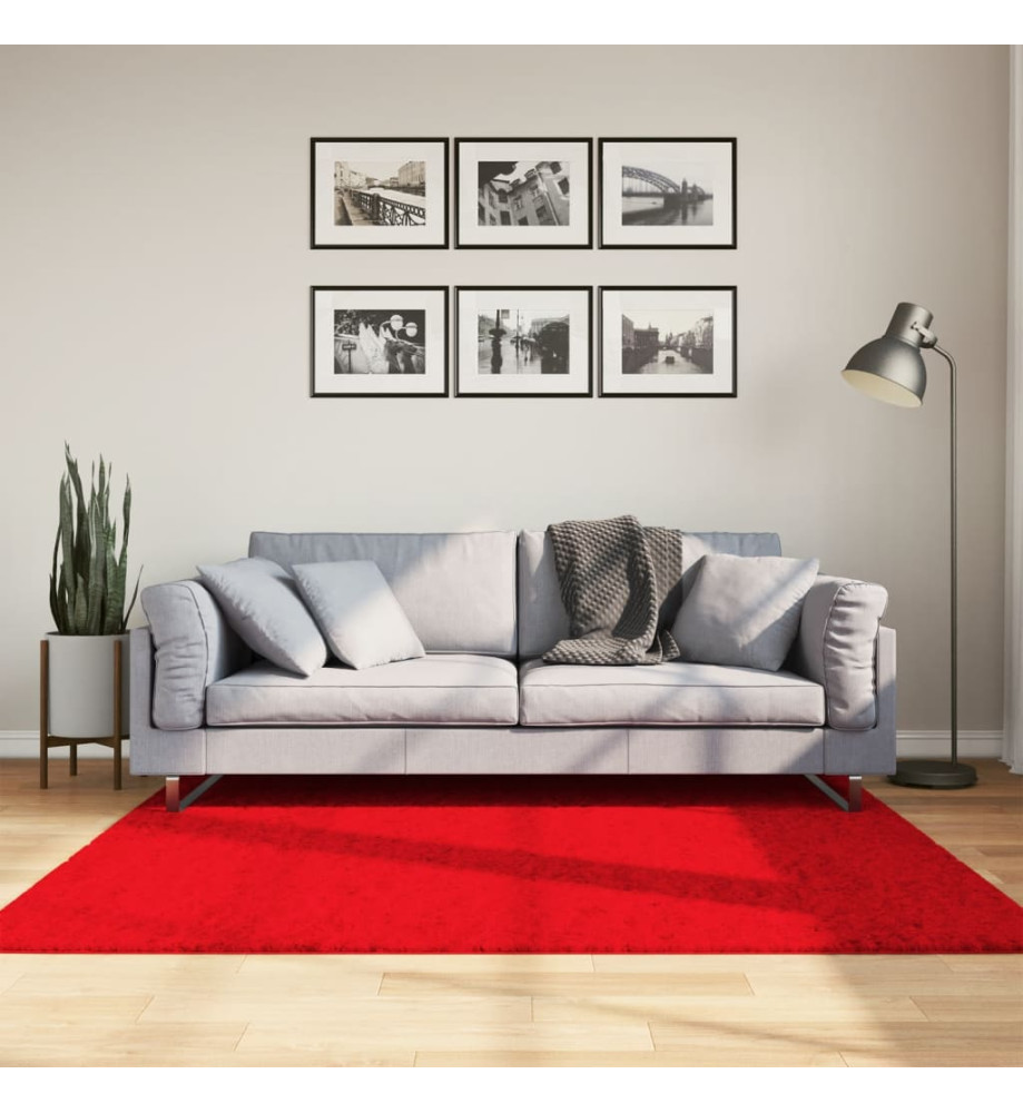 Tapis OVIEDO à poils courts rouge 160x160 cm Tapis OVIEDO à poils courts rouge 160x160 cm