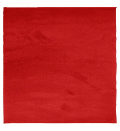 Tapis OVIEDO à poils courts rouge 160x160 cm