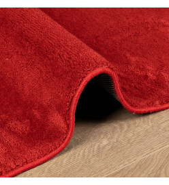 Tapis OVIEDO à poils courts rouge 80x200 cm