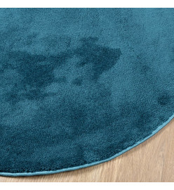 Tapis OVIEDO à poils courts turquoise Ø 200 cm