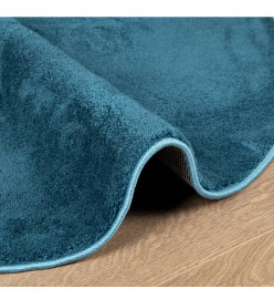 Tapis OVIEDO à poils courts turquoise Ø 200 cm